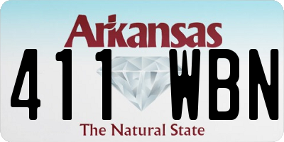 AR license plate 411WBN