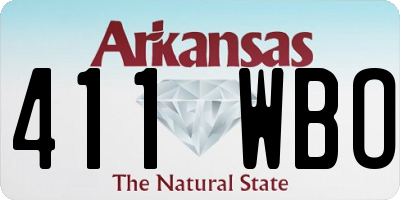 AR license plate 411WBO