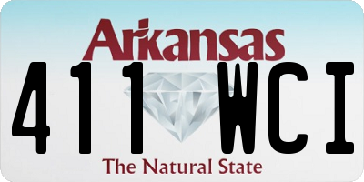 AR license plate 411WCI