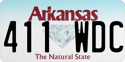 AR license plate 411WDC