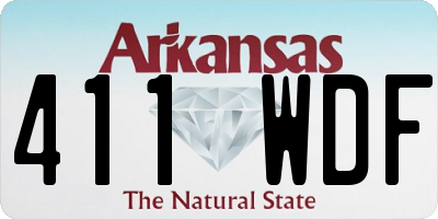 AR license plate 411WDF