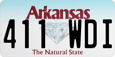 AR license plate 411WDI