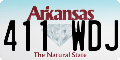 AR license plate 411WDJ