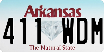 AR license plate 411WDM