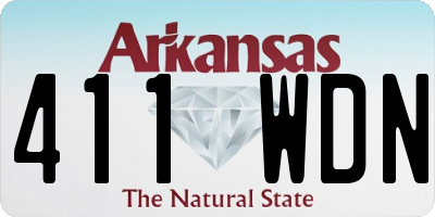 AR license plate 411WDN