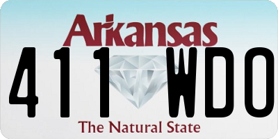 AR license plate 411WDO