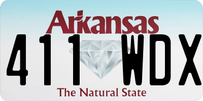 AR license plate 411WDX