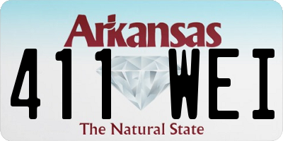 AR license plate 411WEI