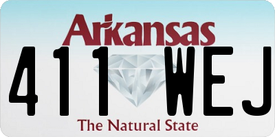 AR license plate 411WEJ