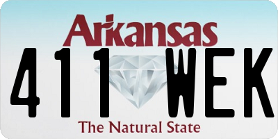 AR license plate 411WEK