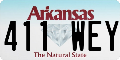 AR license plate 411WEY