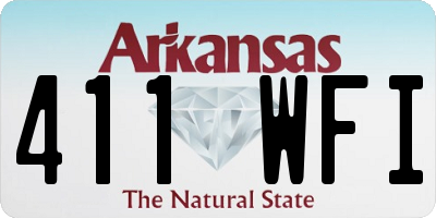 AR license plate 411WFI