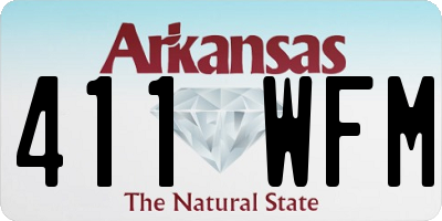 AR license plate 411WFM