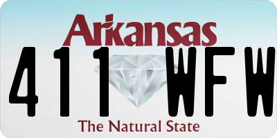 AR license plate 411WFW
