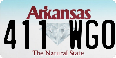 AR license plate 411WGO