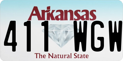AR license plate 411WGW