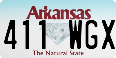 AR license plate 411WGX
