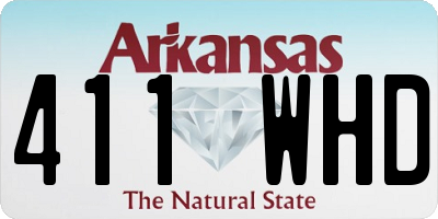 AR license plate 411WHD