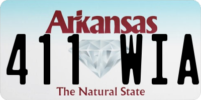 AR license plate 411WIA