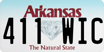 AR license plate 411WIC