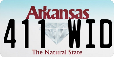 AR license plate 411WID