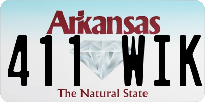AR license plate 411WIK