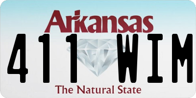 AR license plate 411WIM