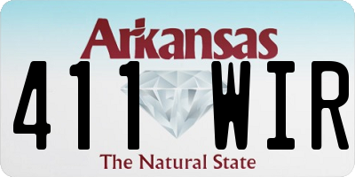 AR license plate 411WIR