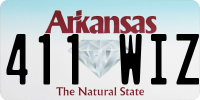 AR license plate 411WIZ