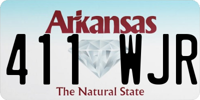 AR license plate 411WJR