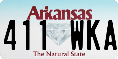 AR license plate 411WKA