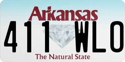 AR license plate 411WLO