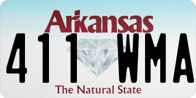 AR license plate 411WMA