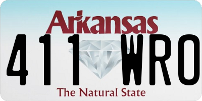AR license plate 411WRO