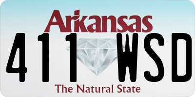 AR license plate 411WSD