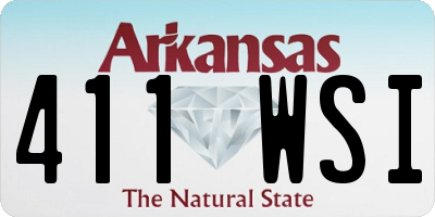 AR license plate 411WSI