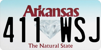 AR license plate 411WSJ