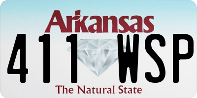 AR license plate 411WSP
