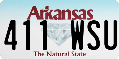 AR license plate 411WSU