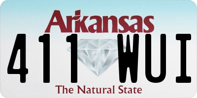 AR license plate 411WUI