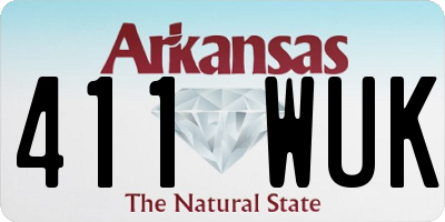 AR license plate 411WUK