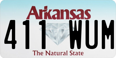 AR license plate 411WUM