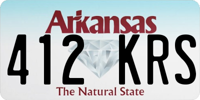 AR license plate 412KRS
