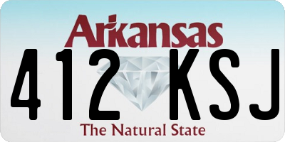 AR license plate 412KSJ