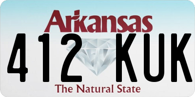 AR license plate 412KUK