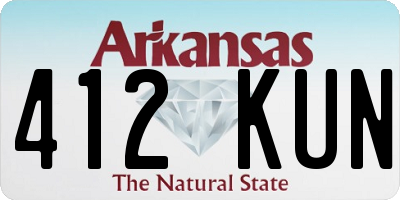 AR license plate 412KUN