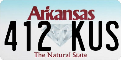 AR license plate 412KUS