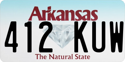 AR license plate 412KUW