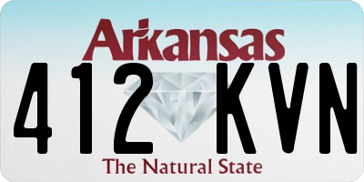 AR license plate 412KVN