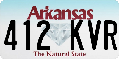 AR license plate 412KVR